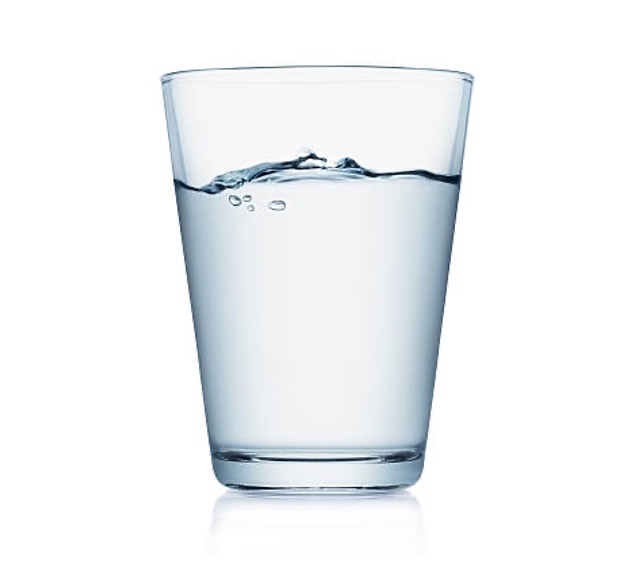 A glass of water.