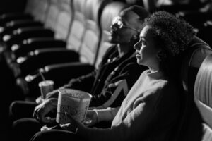 A couple at the movies.