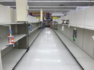 empty store shelves