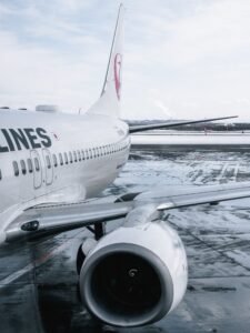 wing and tail of an airplane