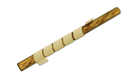 A scytale, a stick with a strip of paper wrapped around it several times.