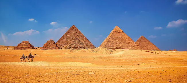 The pyramids of Giza in Egypt