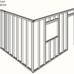 a drawing of a shed with the door open from a two-point perspective