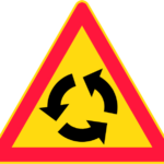 A triangular sign with three degrees of rotation symmetry