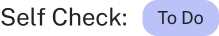 Study Plan Self Check To do status chip