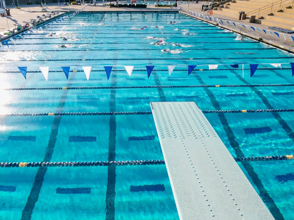 Point of View of a Person on a Diving Board