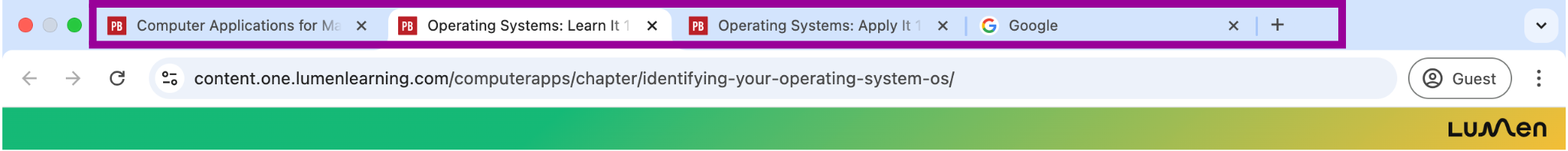 A browser that has 4 tabs open.